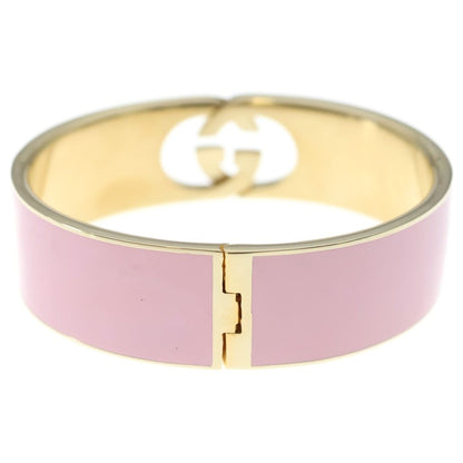 Gucci Interlocking Enamel Bracelet Bangle Pink — view 2