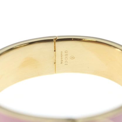 Gucci Interlocking Enamel Bracelet Bangle Pink — view 5