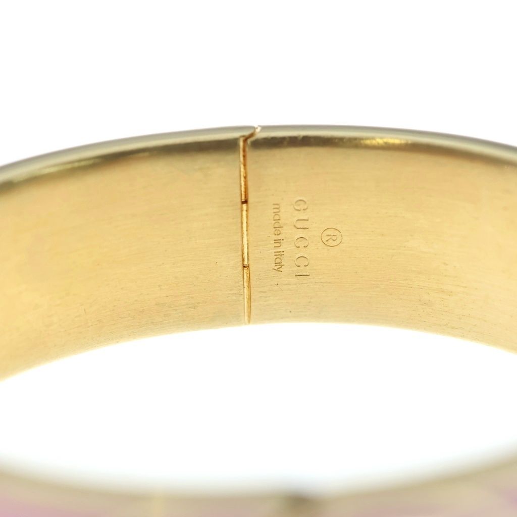 Gucci Interlocking Enamel Bracelet Bangle Pink — view 5