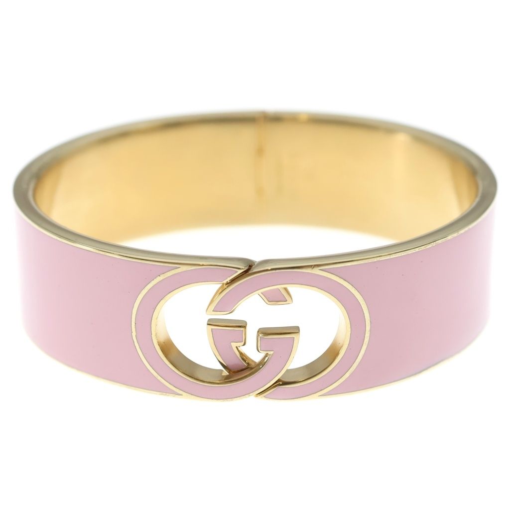 Gucci Interlocking Enamel Bracelet Bangle Pink