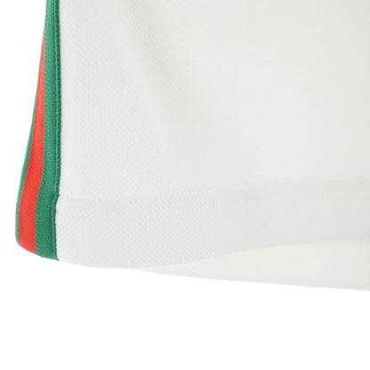 Gucci Logo Embroidery Web Stripe Cotton Jersey Half Shorts White — view 5