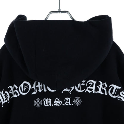 Chrome Hearts Flrl Zip Hoodie Sleeve Floral Zip Up Arch Logo Black — view 4
