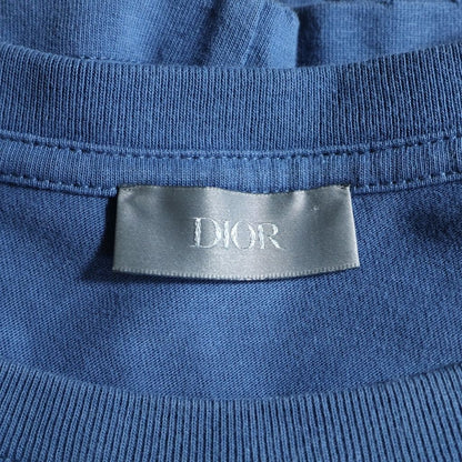 Dior Logo Printed T-Shirt Print Short Sleeve Blue — view 7