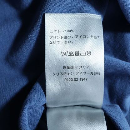 Dior Logo Printed T-Shirt Print Short Sleeve Blue — view 8