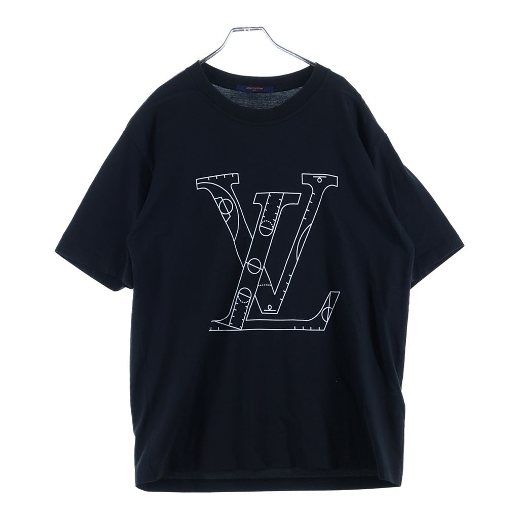 Louis Vuitton Nba Printed T-Shirt Logo Print Short Sleeve Black