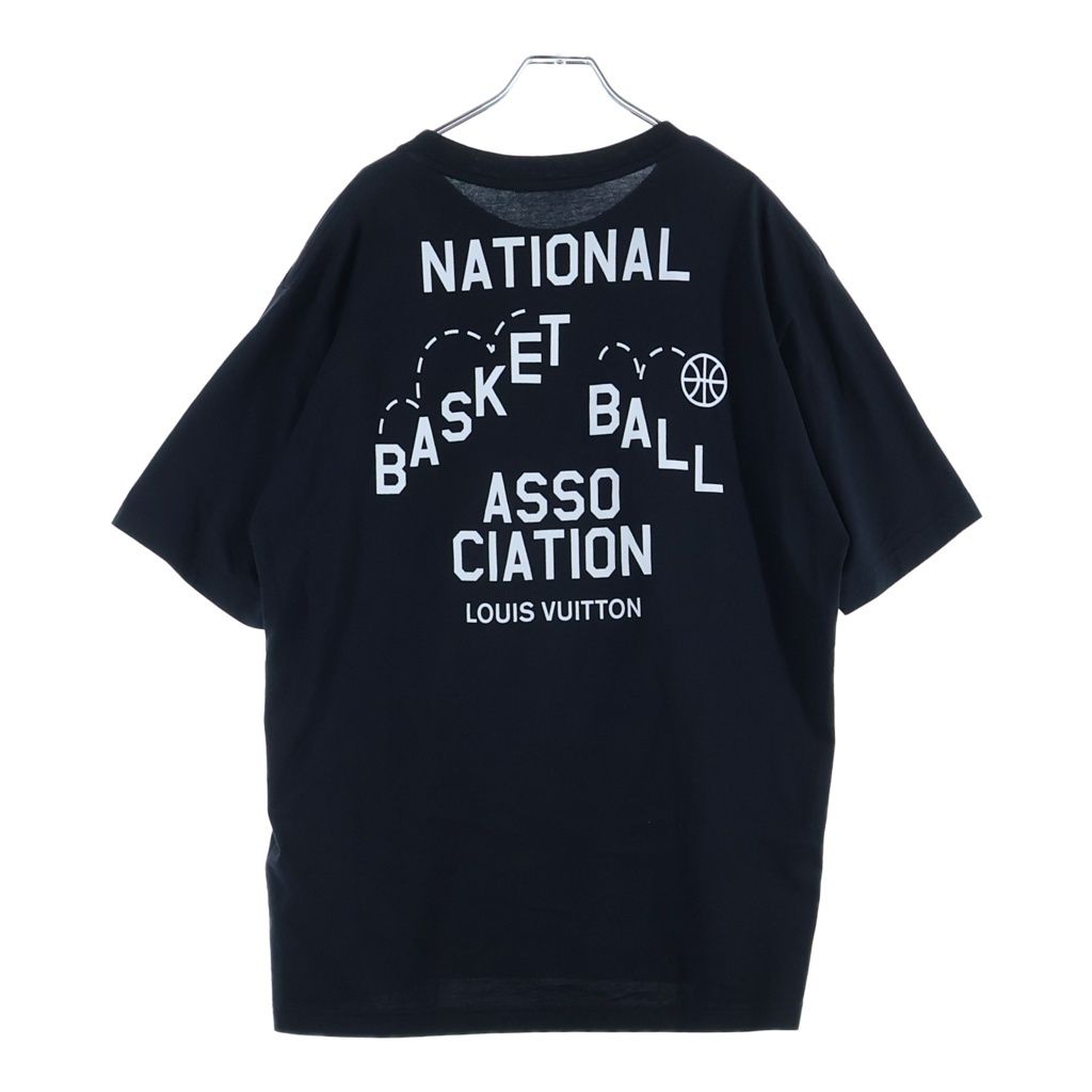 Louis Vuitton Nba Printed T-Shirt Logo Print Short Sleeve Black — view 2
