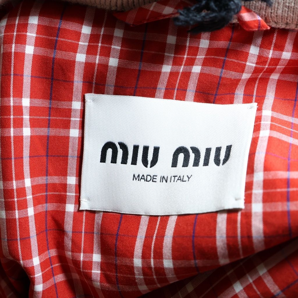 Miu Miu Panama Cotton Jacket Beige — view 6