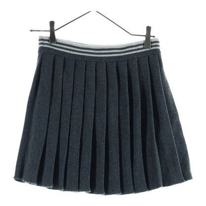 Miu Miu Wool and Cashmere Skirt Pleats Logo — view 2