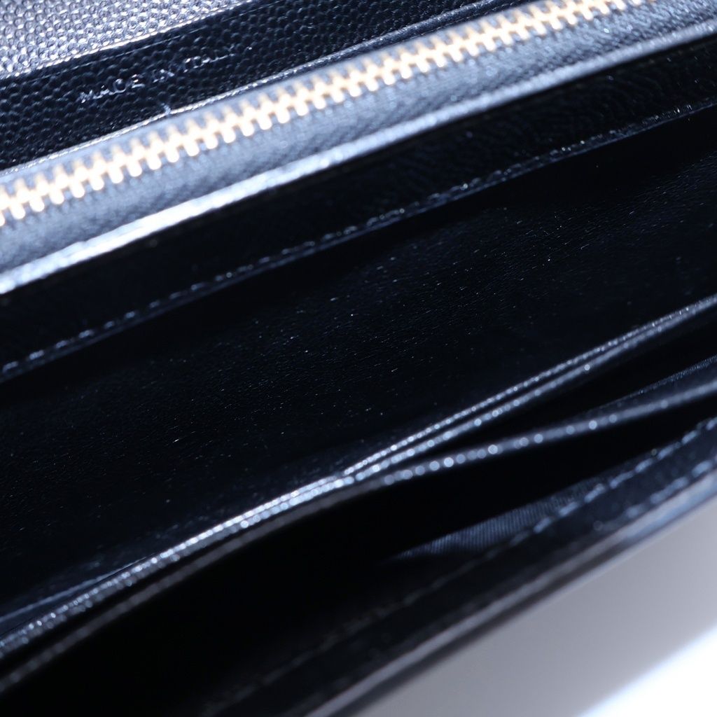 Saint Laurent Paris Star Logo Chain Shoulder Wallet Bag Black Leather Gold — view 4