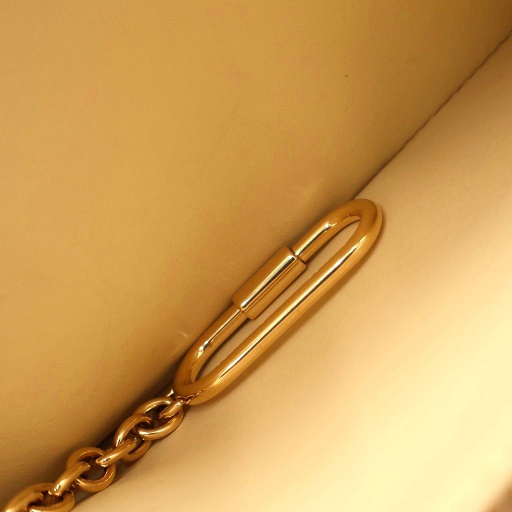 Celine Trin of Coin Pass Case Charm Pouch Brown Leather Gold — view 4