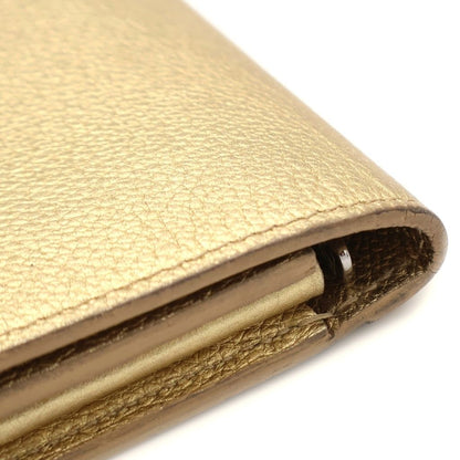 Louis Vuitton Portefeuille Lockme Wallet Card Case Gold Leather Silver — view 6