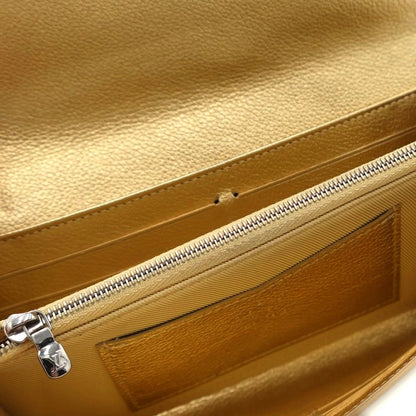 Louis Vuitton Portefeuille Lockme Wallet Card Case Gold Leather Silver — view 4
