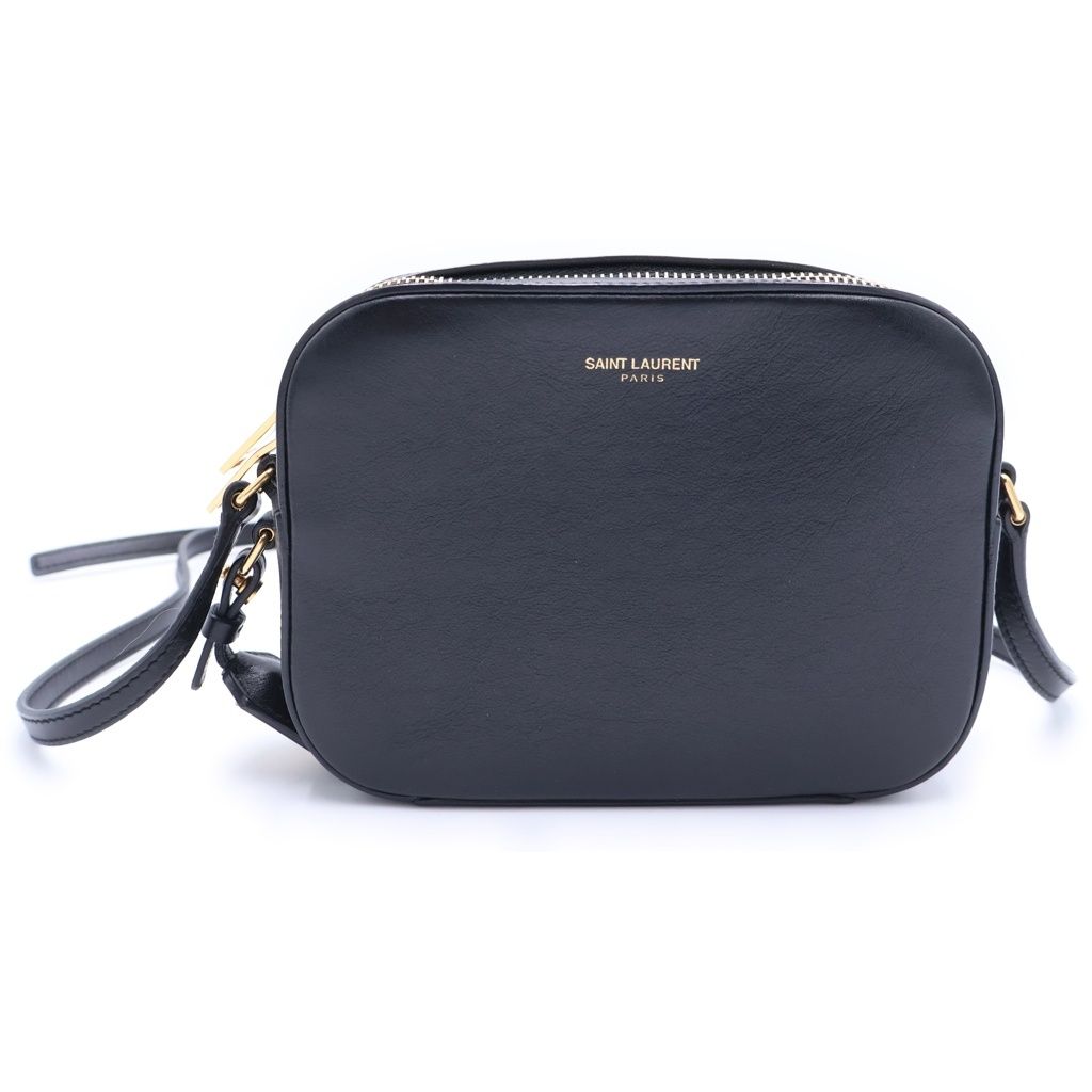 Saint Laurent Paris Small Camera Bag Mini Black Leather Gold