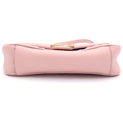Gucci GG Marmont Chain Shoulder Bag Baby Pink Leather Gold — view 4