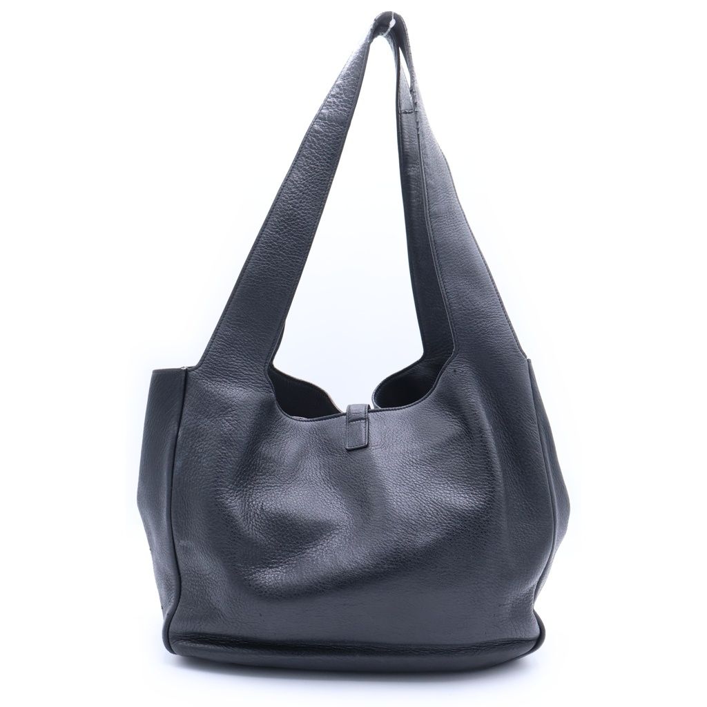 Saint Laurent Paris Cassandra le Sanka Bear Tote Black Leather Gold — view 2