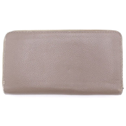 Celine Round Zip Leather Wallet Beige — view 2