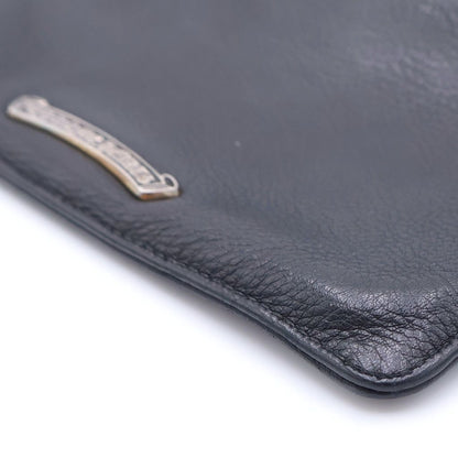 Chrome Hearts Zpr Chng Zipper Change Purse Leather Coin Case Black — view 5