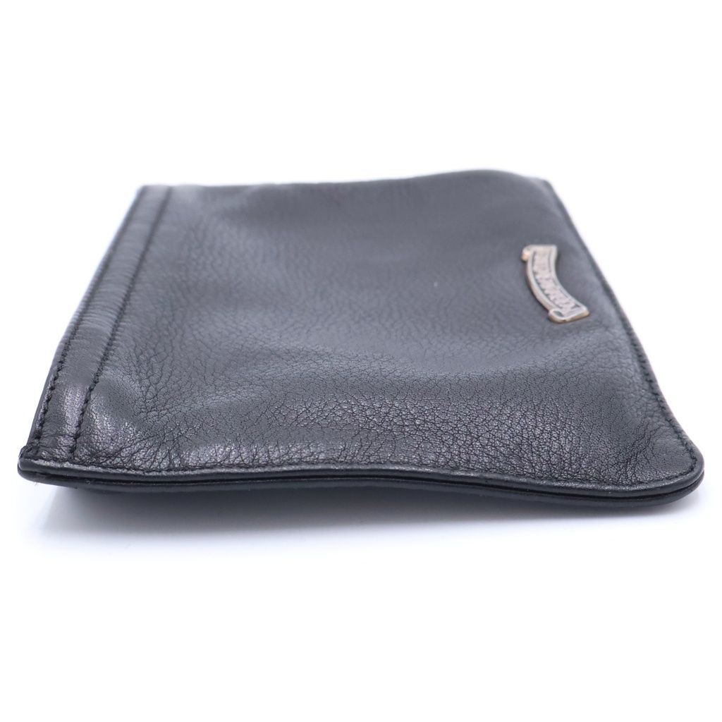 Chrome Hearts Zpr Chng Zipper Change Purse Leather Coin Case Black — view 3