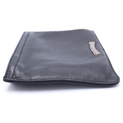 Chrome Hearts Zpr Chng Zipper Change Purse Leather Coin Case Black — view 3
