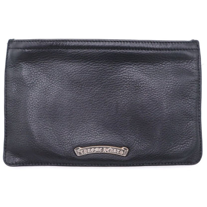 Chrome Hearts Zpr Chng Zipper Change Purse Leather Coin Case Black