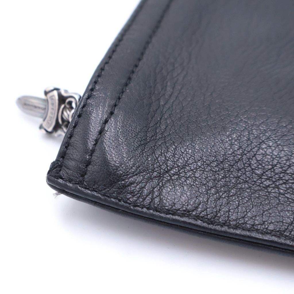 Chrome Hearts Zpr Chng Zipper Change Purse Leather Coin Case Black — view 6