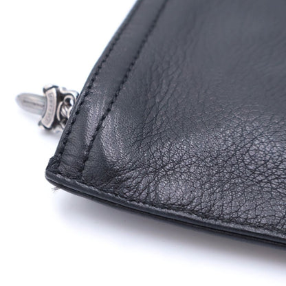 Chrome Hearts Zpr Chng Zipper Change Purse Leather Coin Case Black — view 6