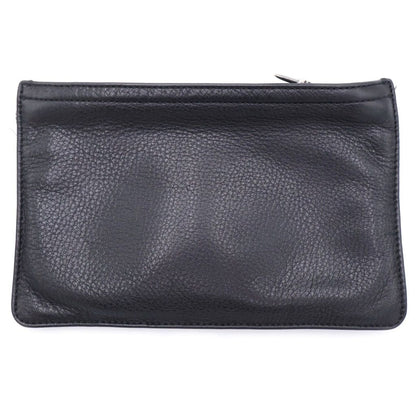 Chrome Hearts Zpr Chng Zipper Change Purse Leather Coin Case Black — view 2