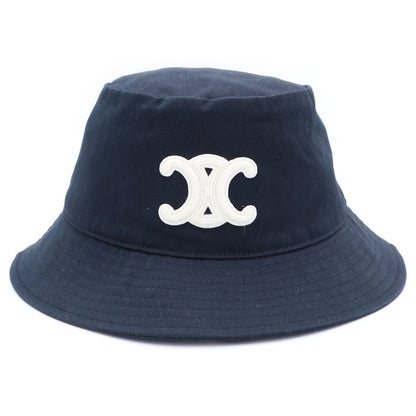 Celine Triomphe Bucket Hat Cotton Gabardine Black — view 4
