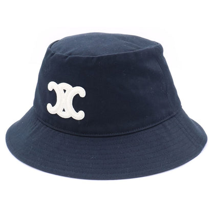 Celine Triomphe Bucket Hat Cotton Gabardine Black