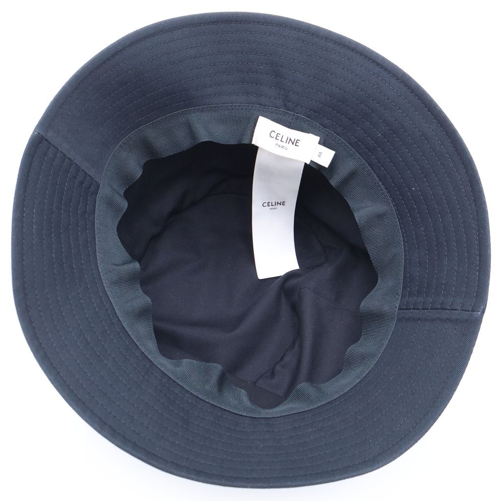 Celine Triomphe Bucket Hat Cotton Gabardine Black — view 5