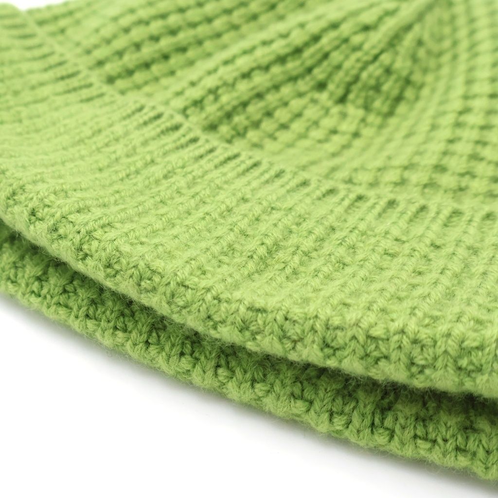 Chrome Hearts Hit & Run Beanie Cross Button Cashmere Hat Green — view 5