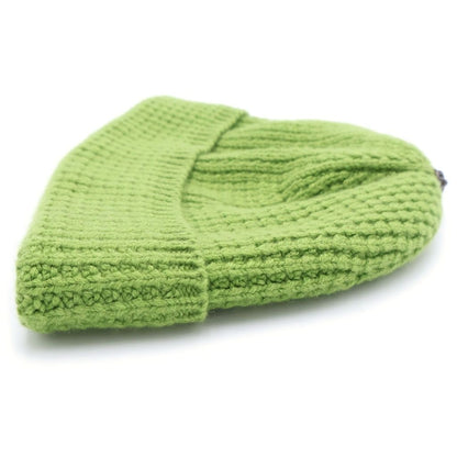 Chrome Hearts Hit & Run Beanie Cross Button Cashmere Hat Green — view 4