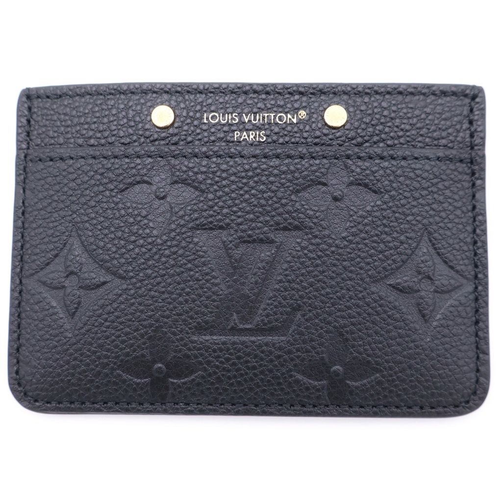 Louis Vuitton Card Holder Sample Monogram Empreinte Leather Pass Case Gold Black