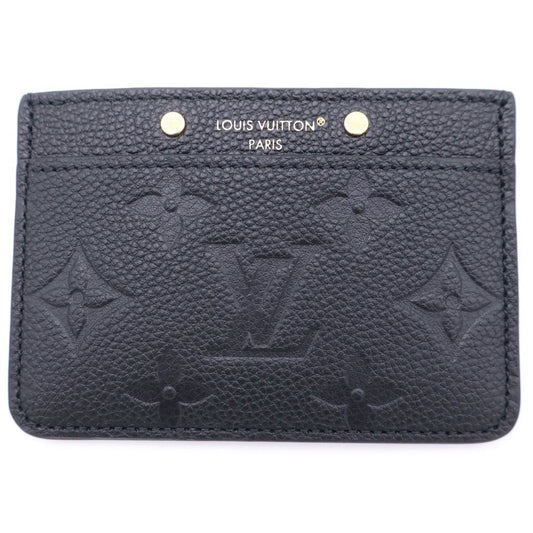 Louis Vuitton Card Holder Sample Monogram Empreinte Leather Pass Case Gold Black