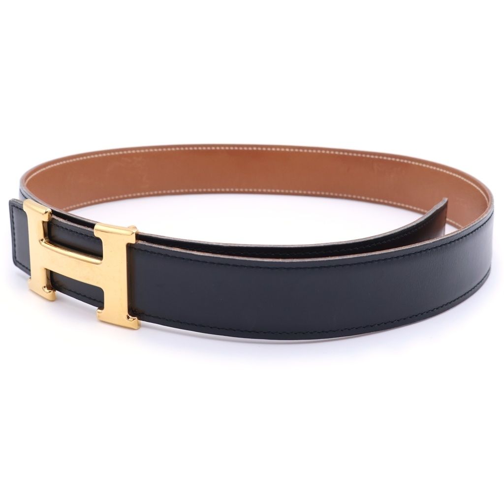 Hermes Constance Belt Reversible Gold Black Brown