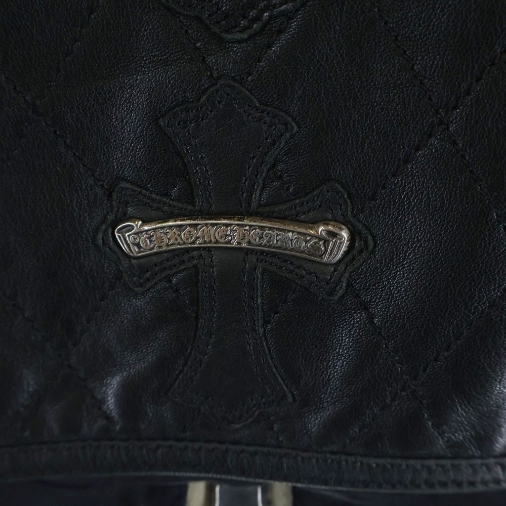 Chrome Hearts Papa Vest Cross Patch Leather — view 7