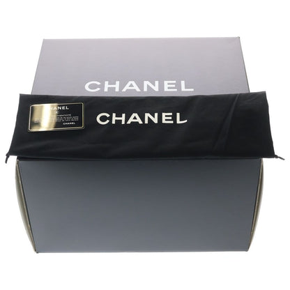 Chanel CC Logo Quilted Lambskin Leather Chain Shoulder Tote Silver Black — view 7