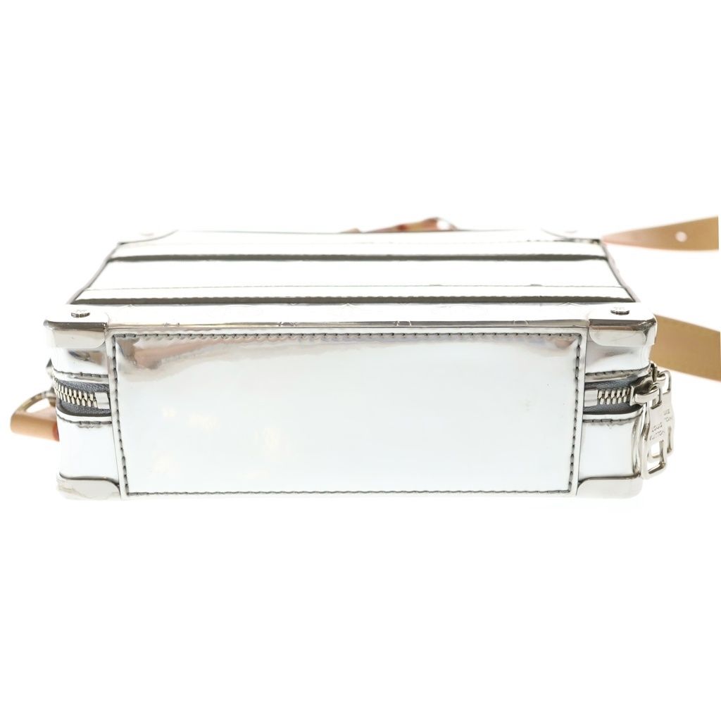 Louis Vuitton Monogram Mirror Handle Soft Trunk Shoulder Bag Silver Leather — view 4