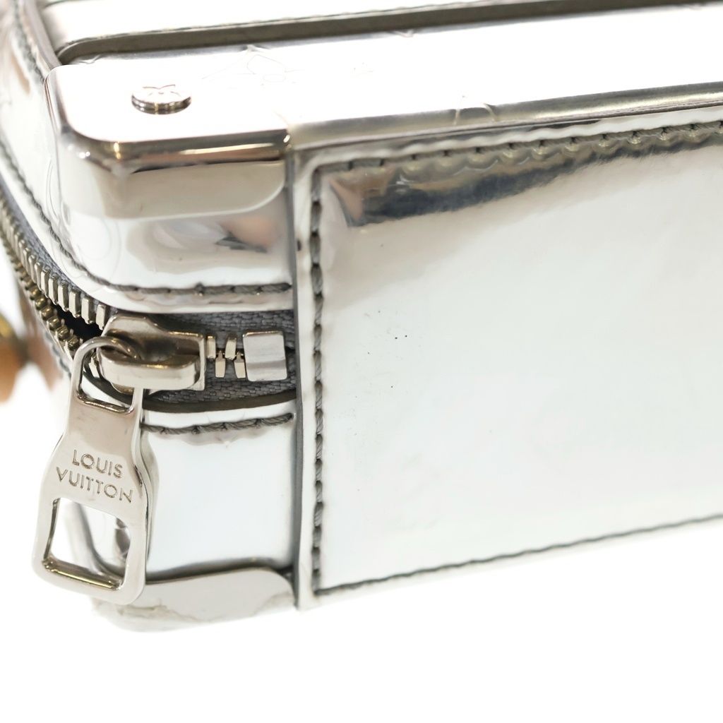 Louis Vuitton Monogram Mirror Handle Soft Trunk Shoulder Bag Silver Leather — view 7