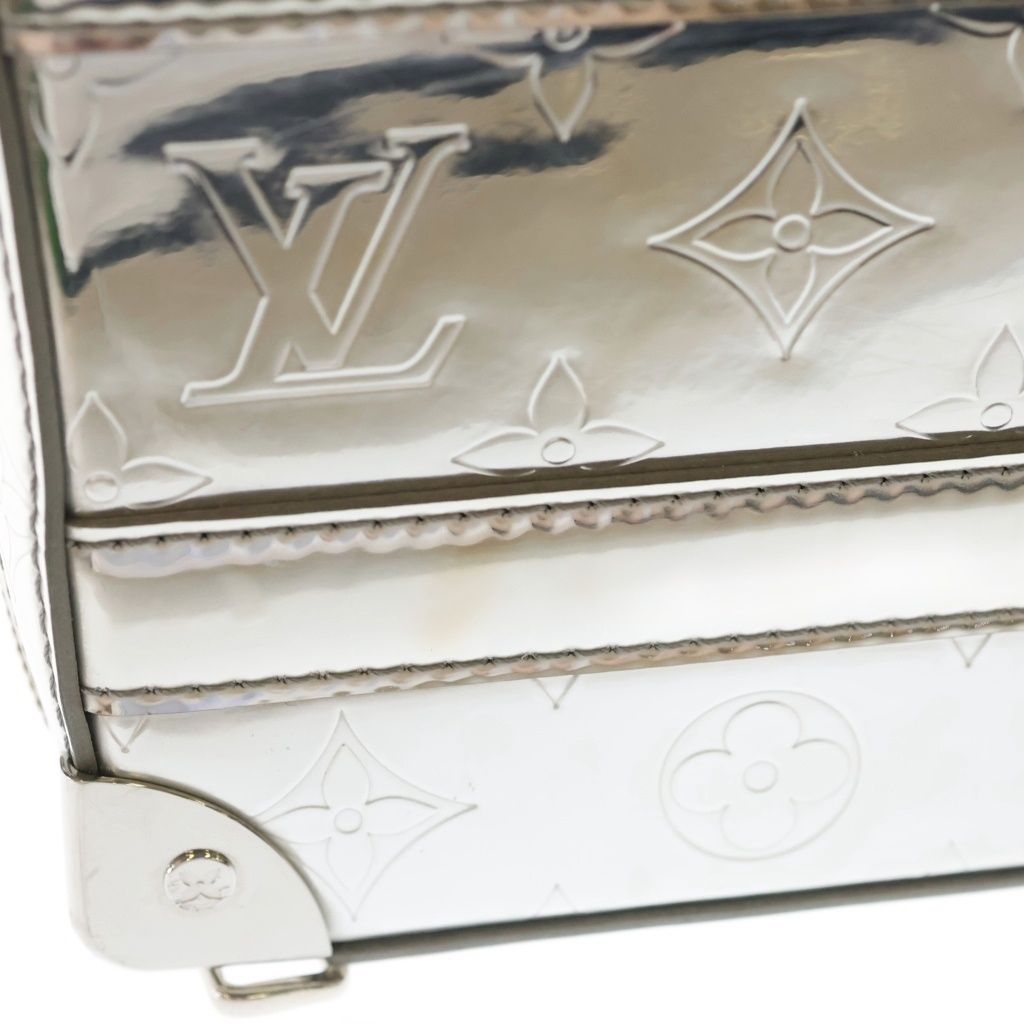Louis Vuitton Monogram Mirror Handle Soft Trunk Shoulder Bag Silver Leather — view 6