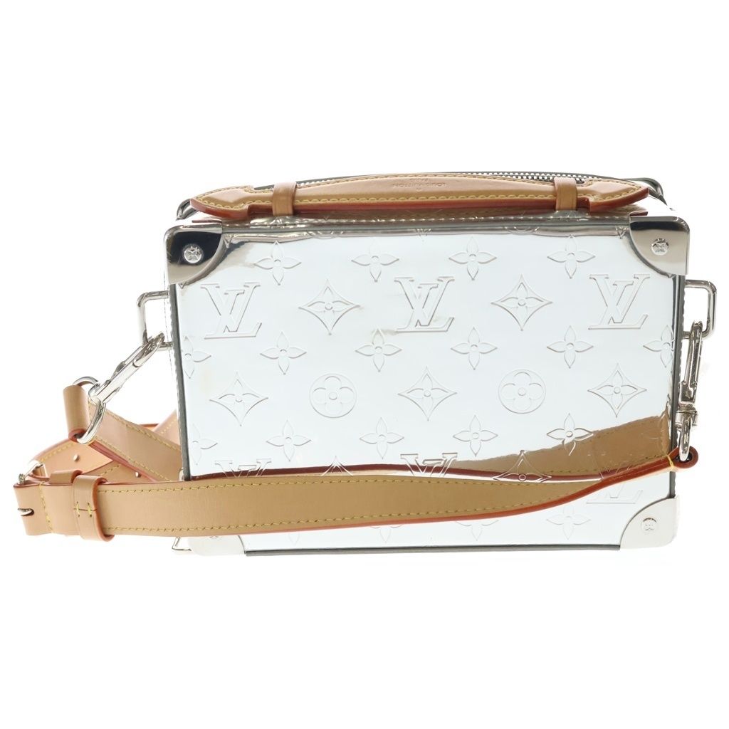 Louis Vuitton Monogram Mirror Handle Soft Trunk Shoulder Bag Silver Leather — view 2