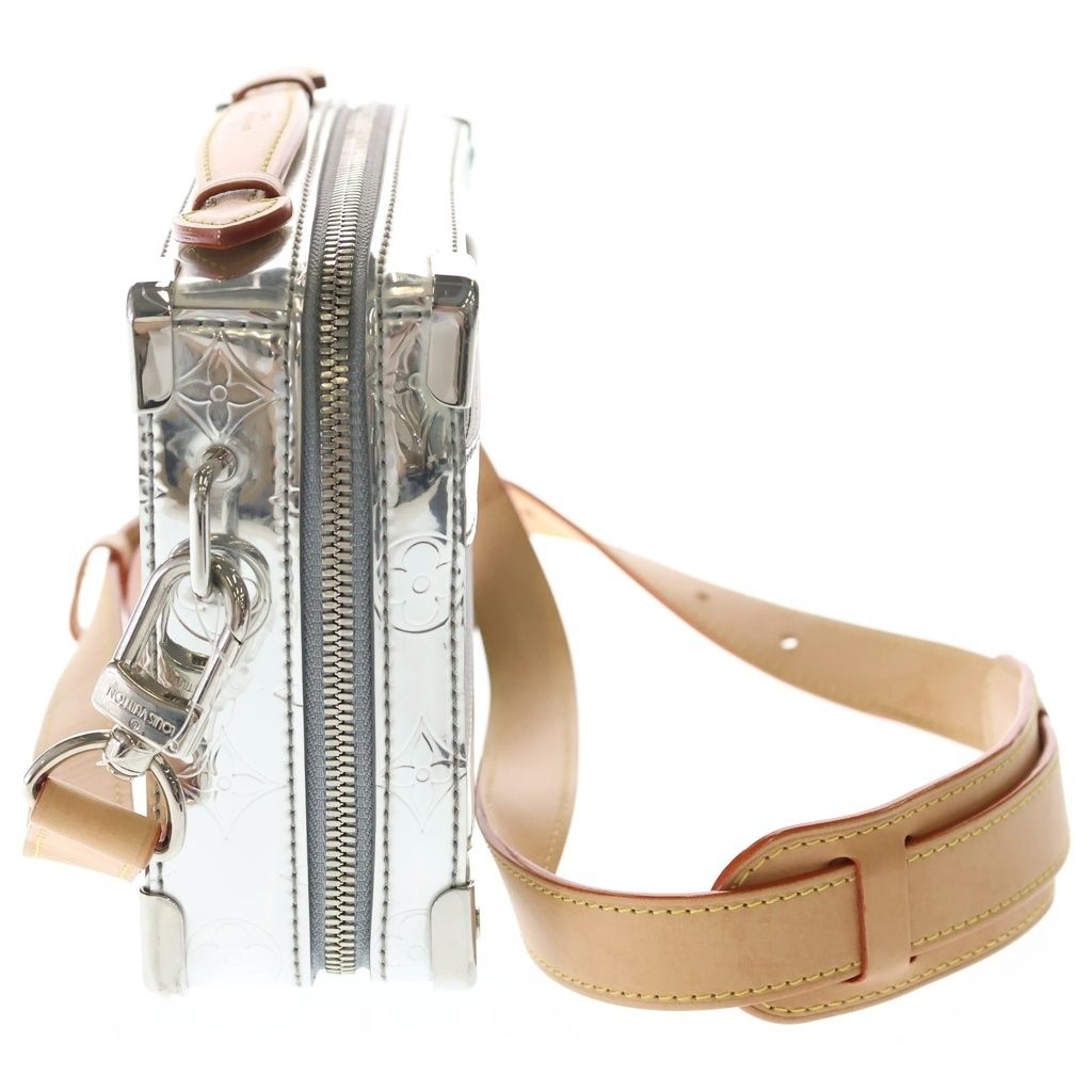 Louis Vuitton Monogram Mirror Handle Soft Trunk Shoulder Bag Silver Leather — view 3