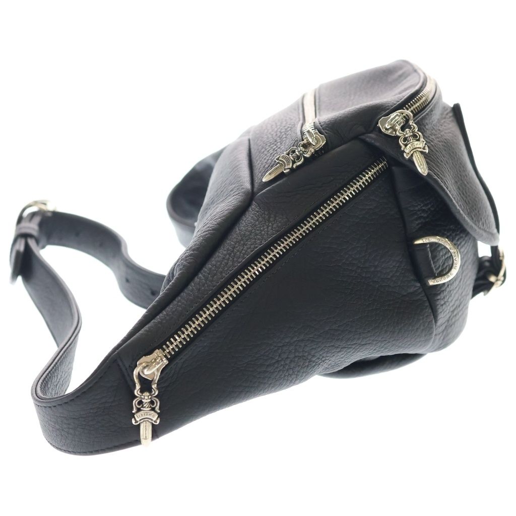 Chrome Hearts 1 Snat Pack Dagger Zip Gunslinger Belt Leather Waist Bag Black — view 3
