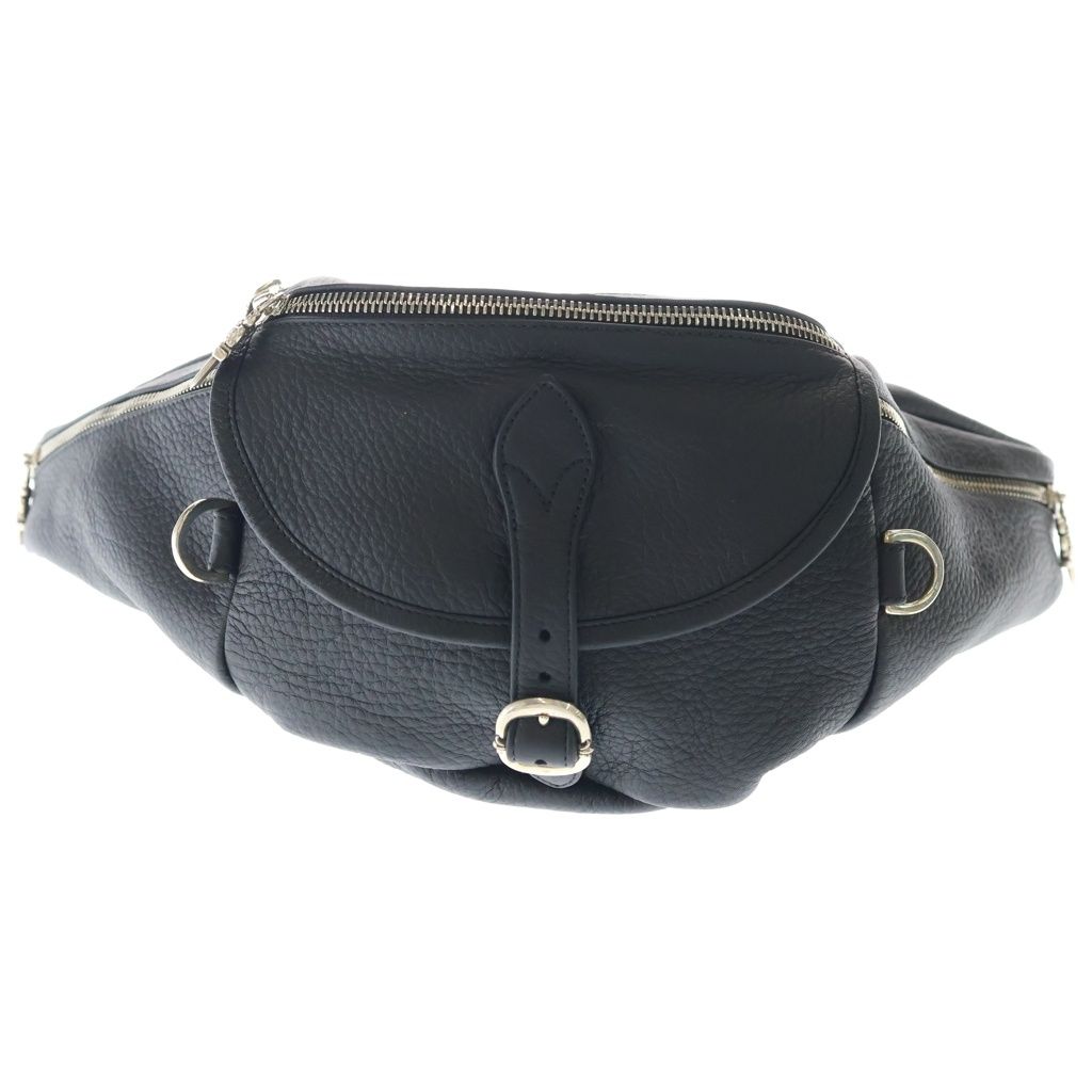Chrome Hearts 1 Snat Pack Dagger Zip Gunslinger Belt Leather Waist Bag Black