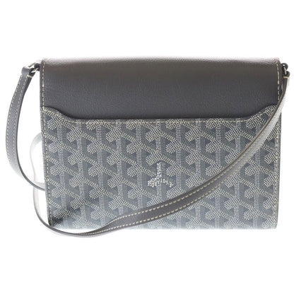 Goyard Seaple Pouch PM Shoulder Bag Leather Silver Gray — view 2