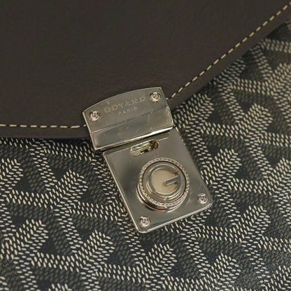 Goyard Seaple Pouch PM Shoulder Bag Leather Silver Gray — view 6