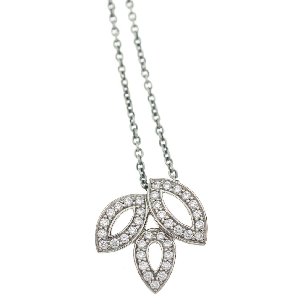 Harry Winston Lily Cluster Star Mini Diamond Necklace Platinum Pendant — view 3