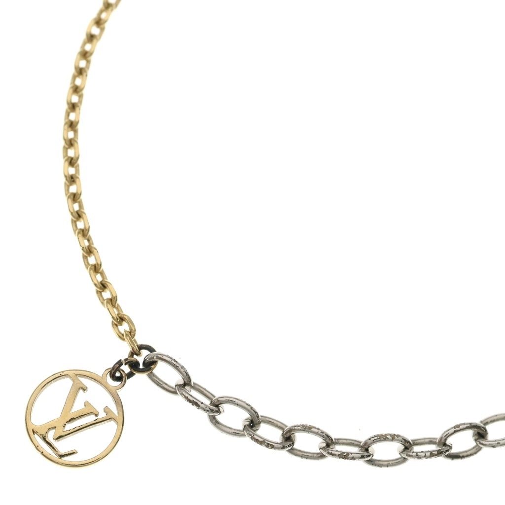 Louis Vuitton Logo Mania Pendant Chain Gold Silver