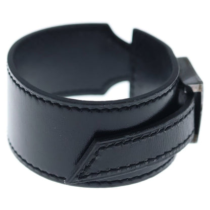 Hermes Touareg Artemis Bracelet Black Leather Silver — view 3
