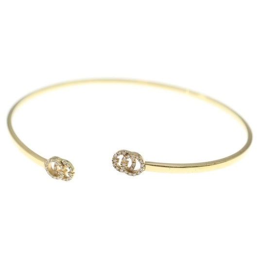 Gucci Double GG Running Diamond Bracelet Bangle Gold